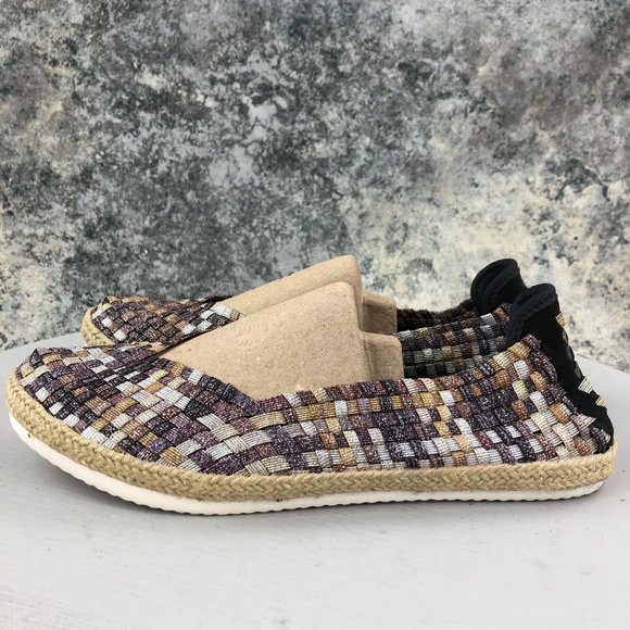 Steven Steve Madden Women's Size 9 Caliee Gold Black Purple Silver Slip On Flats - Picture 3 of 11